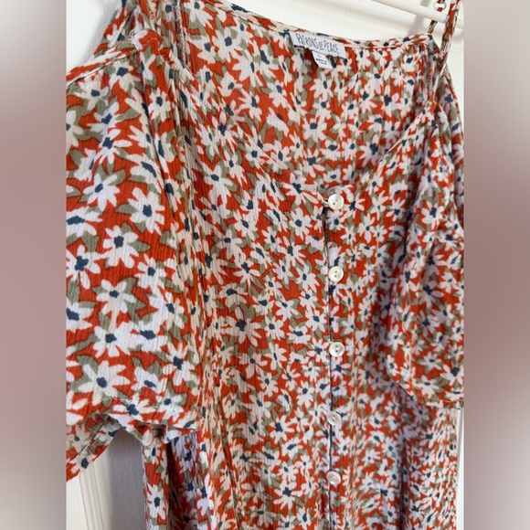 Flowy off the shoulder floral dress Size Large - Picture 4 of 5